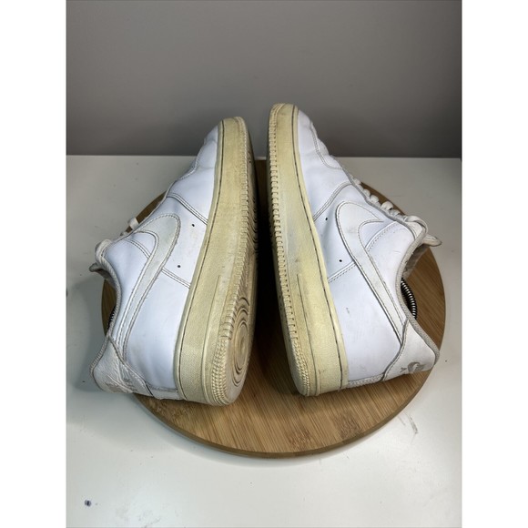 Nike Air Force 1 Womens Size 10.5 Shoes Low '07 White Leather Sneakers 315115 - Picture 6 of 8